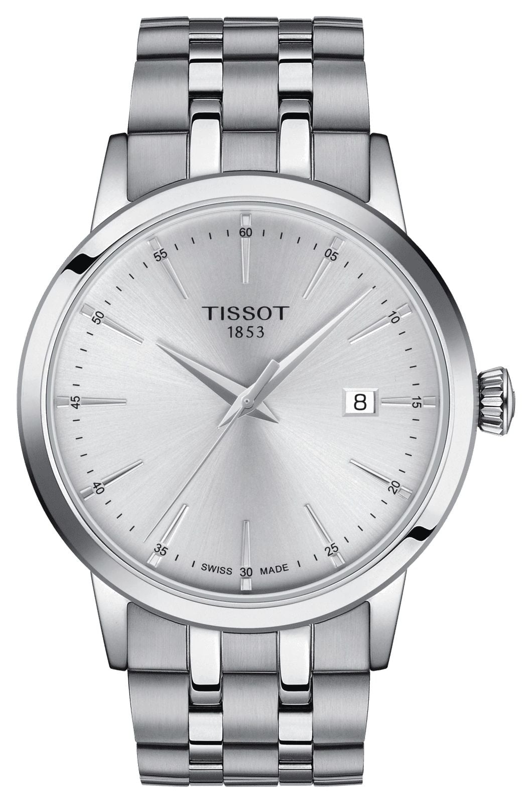 Tissot Ã  quartz classique (42 mm), cadran argent montre