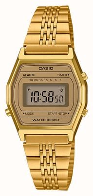 Casio Винтажные цифровые часы с золотым полимерным корпусом LA690WEGA-9EF