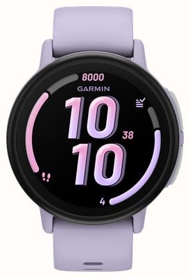Garmin Bounce 2 – LTE-fähige Kinder-Smartwatch (43 mm) in Hellviolett mit hellviolettem Silikonarmband 010-03399-01
