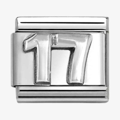 Nomination Classic Number 17 Sterling Silver Charm 330101/76