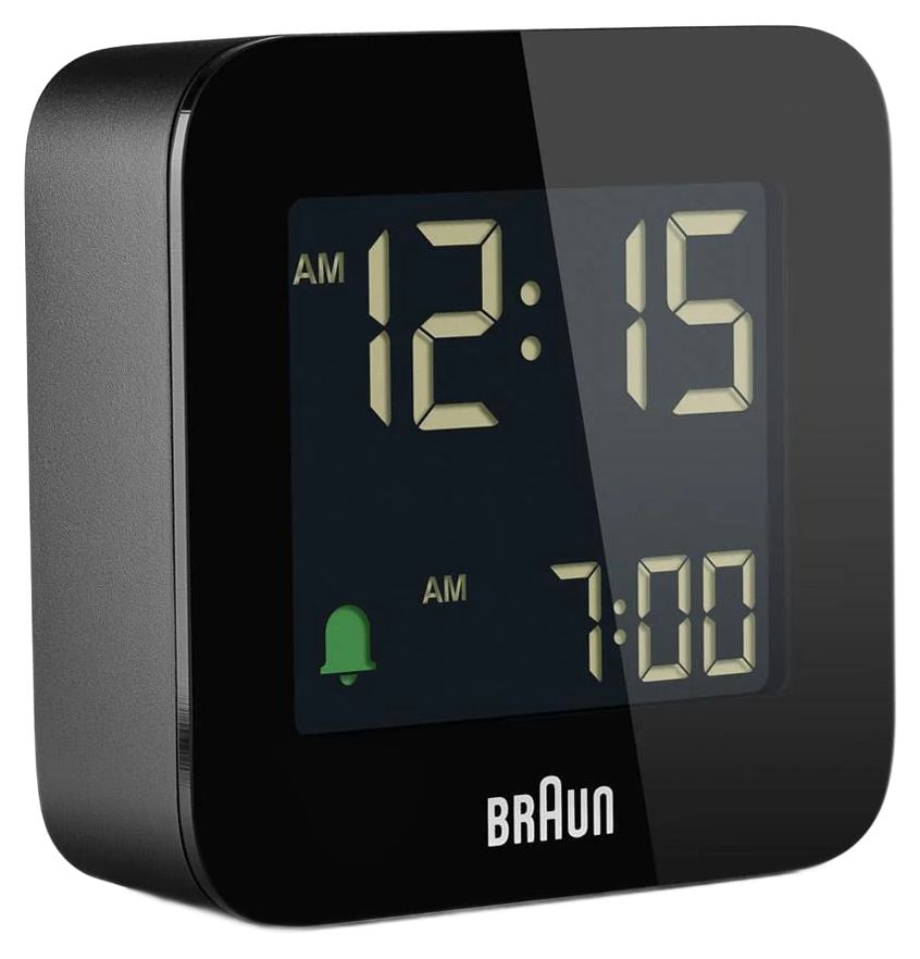 Braun RÃ©veil de voyage numÃ©rique LCD BC08 - noir - L 5,8 montre
