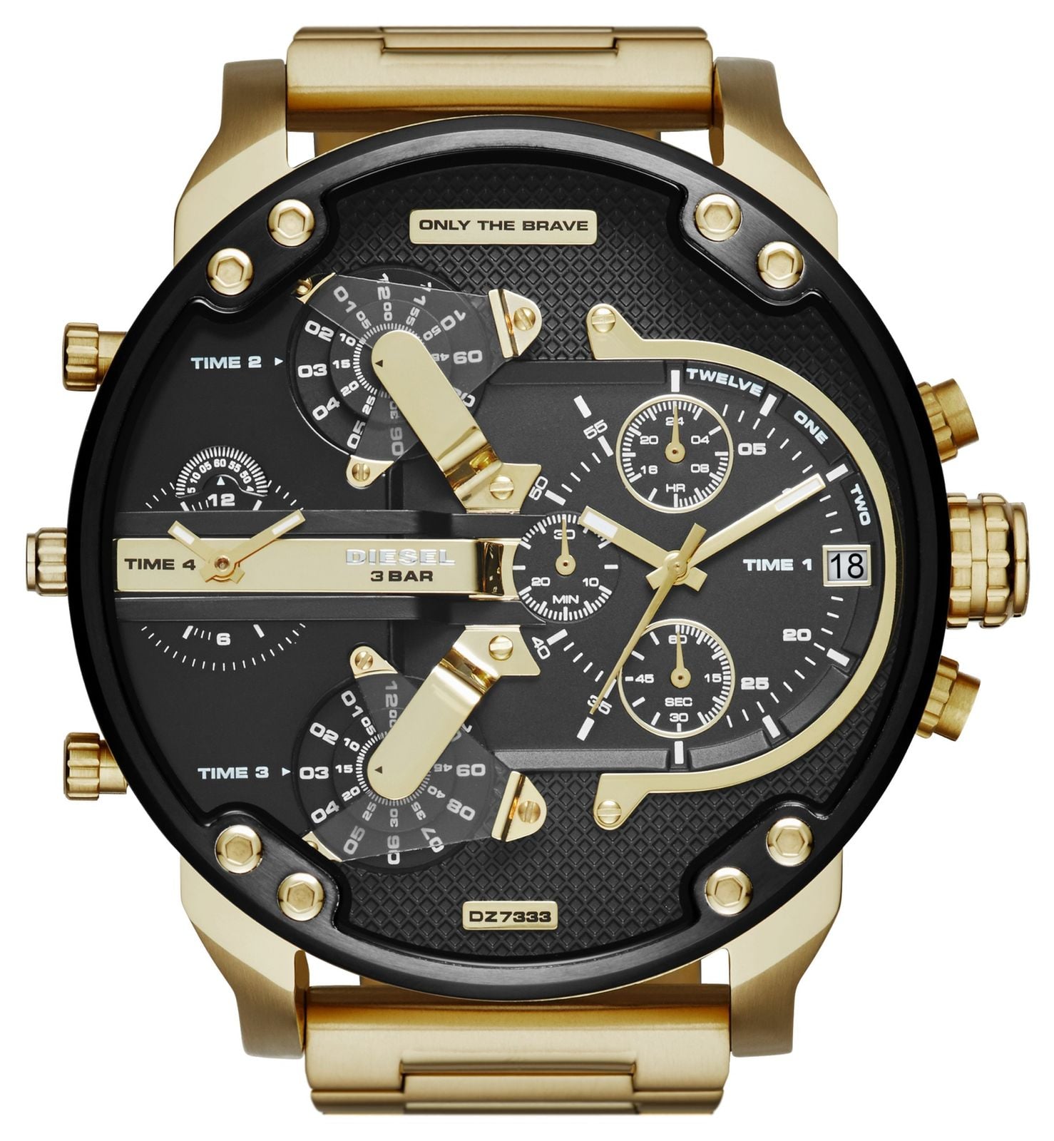 Diesel Mr Daddy 2.0 pour homme avec cadran noir dor montre