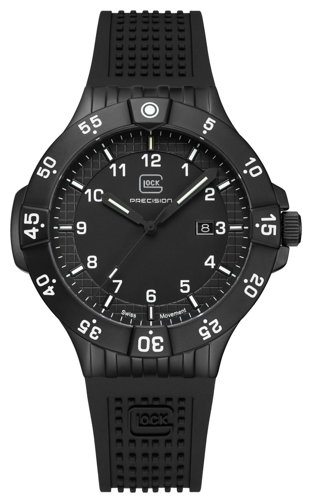 GLOCK Precision Date quartz (43 mm) cadran noir texturÃ© / montre