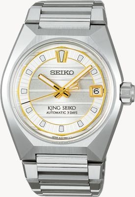 King Seiko Vanac „Tokyo Sunrise” (41 mm) – srebrna tarcza / bransoleta ze stali nierdzewnej SLA087J1