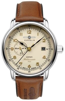 Zeppelin Méditerranée 1921 Automatic (40mm) Beige Dial / Brown Leather Strap 9668-5