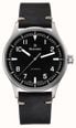 Damasko DF10 Three-Hand Automatic (39mm) Black Dial / 'Vintage' Black Leather Strap Watch DF10-AUTO BLACK