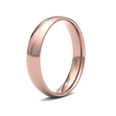 James Moore Wedding Ring | 9 Karat Roségold | 4 mm | leicht | Größe traditioneller Hof | ag_4llc-9r AG_4LLC-9R