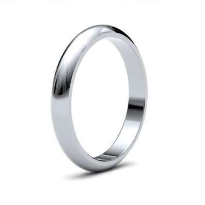 James Moore Wedding Rings | Palladium 500 | 3mm | Heavy | D-Shape | AG_3LHD-PD5