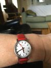 Customer picture of Mondaine Genuine Red Leather Strap Only 12mm FE3112.30Q.7