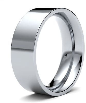 James Moore Wedding Rings | Palladium 500 | 7mm | Heavy | Flat Court | AG_7LHE-PD5