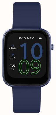 Reflex Active Multifunktions-Smartwatch der Serie 12 (38 mm), digitales Zifferblatt / marineblaues Silikon RA12-2154