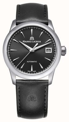 Maurice Lacroix 1975 Automatic (36mm) Black Sun-Brushed Dial / Black Leather Strap 756007-SS001-330-2