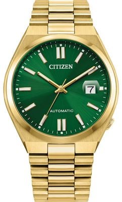 Citizen Tsuyosa automático (40 mm) mostrador verde sunray / pulseira de aço inoxidável dourado NJ0152-51X