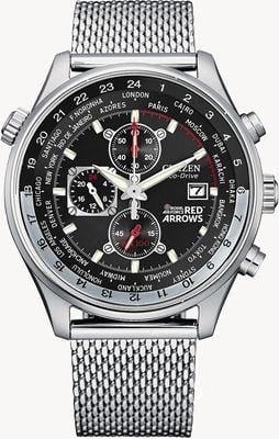Citizen Red Arrows Stainless Steel Mesh Bracelet Eco-Drive CA0080-71E