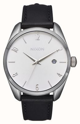 Nixon Thalia cuir cadran blanc bracelet cuir noir A1343-625-00