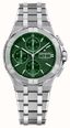 Maurice Lacroix AIKON Automatic Chronograph (42mm) Green Clous De Paris Dial / Stainless Steel Bracelet Watch AI6218-SS002-630-1