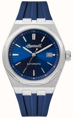 Ingersoll THE RIDER Automatic (43mm) Blue Dial / Blue Rubber Strap I16802