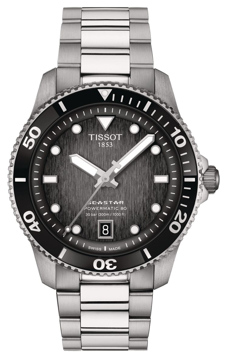 Tissot Seastar 1000 Powermatic 80 (40mm) cadran gris montre