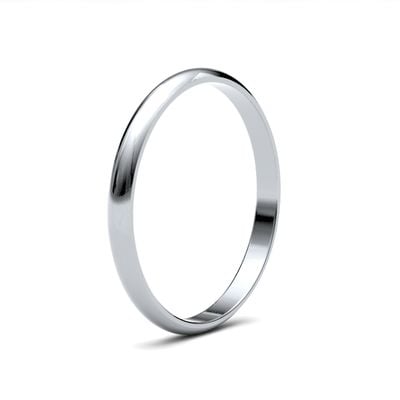 James Moore & Co | 9 karaat witgoud | 2 mm | licht | maat d-vorm | ag_2lld-9w AG_2LLD-9W