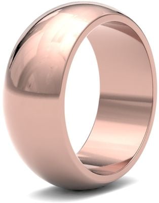 James Moore Wedding Rings | 9ct Rose Gold | 8mm | Heavy | D-Shape | AG_8GHD-9R