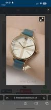 Customer picture of Radley Royal Radley Beige Union Jack Dial / Teal Leather Strap RY21648