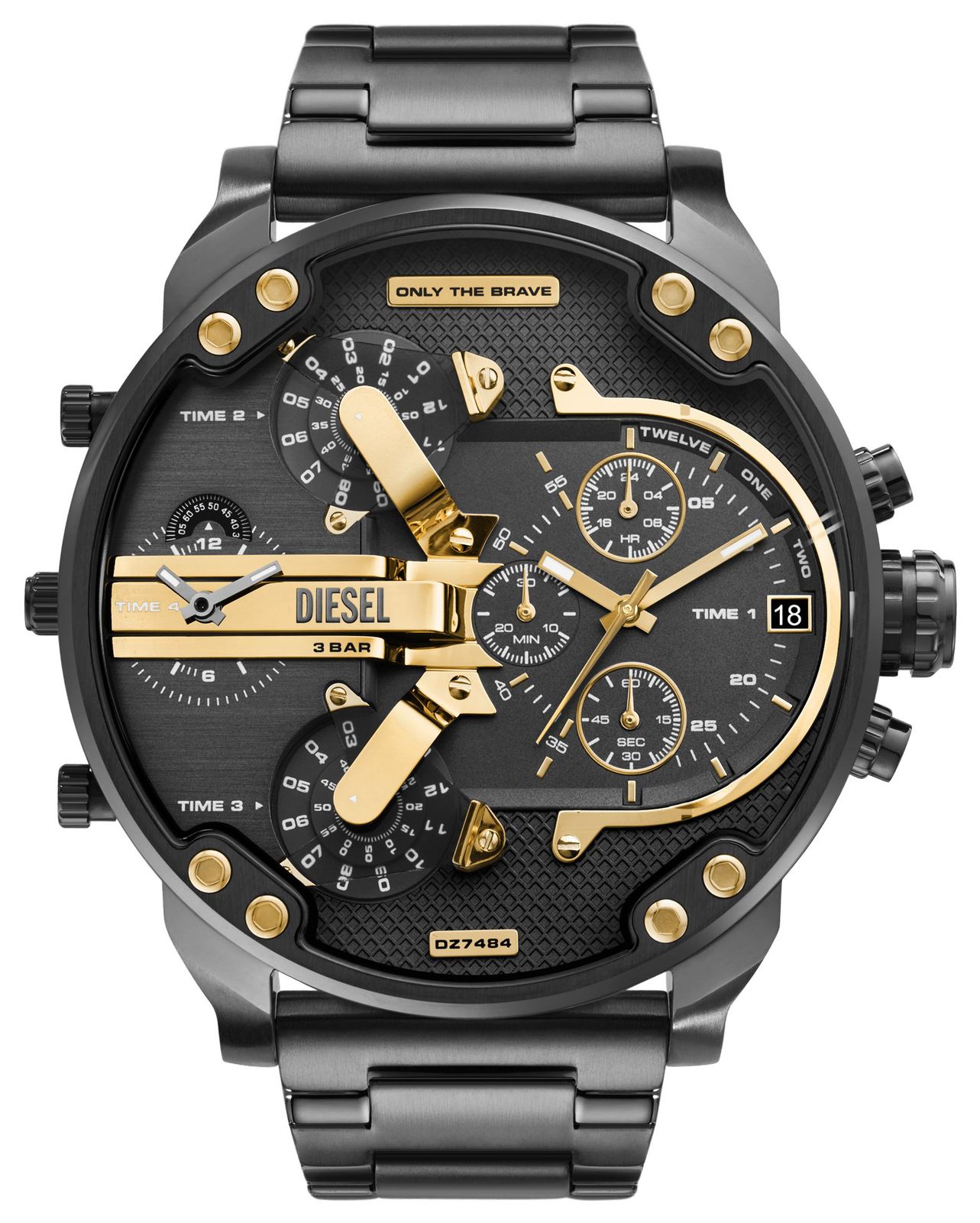Diesel multifonction Mr. Daddy (57 mm) cadran noir et montre