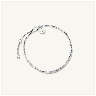 Rosefield Jewellery Tennis Crystal Clear Silver Bracelet JBTCS-J910