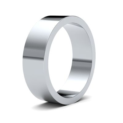 James Moore Wedding Rings | 18ct White Gold | 6mm | Light | Flat | AG_6LLF-18W