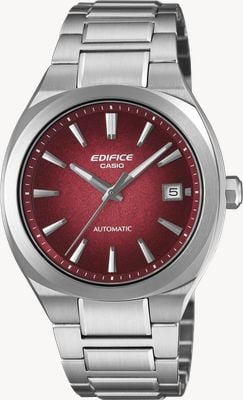 Casio Edifice Automatik (38mm) Zifferblatt mit rotem Farbverlauf / Edelstahlarmband EFK-200D-4AER