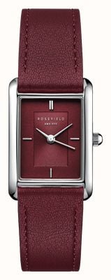 Rosefield Heirloom (23,5 mm) burgunderfarbenes Zifferblatt / burgunderfarbenes Lederarmband HBBLS-H08