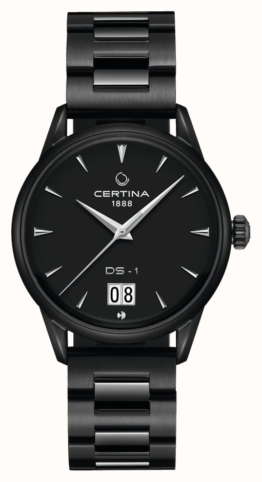 Certina DS-1 Big Date Powermatic 80 (41mm) Black Dial Black PVD