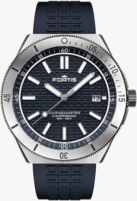 FORTIS Marinemaster M-40 Performance Gravity Black (40 mm) Horizont ultraflexibles Kautschukarmband F8120026