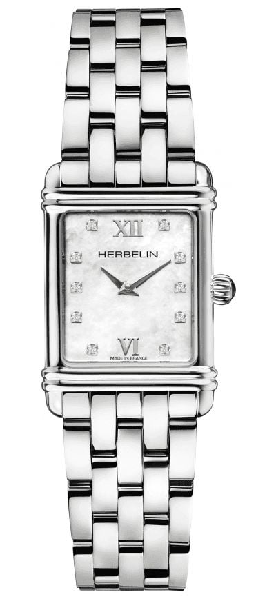 Women's Art DÃ©co (20mm) Mother-of-Pearl Dial Watch - Herbelin - Modalova