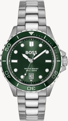 BOSS TROPER SPORT (42mm) Dark Green Dial / Stainless Steel Bracelet 1514294