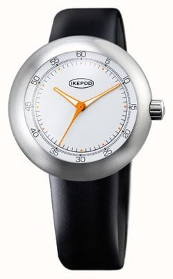 IKEPOD Megapod walter m005 (46 mm) mostrador branco / pulseira de silicone preta M005-SI-LB