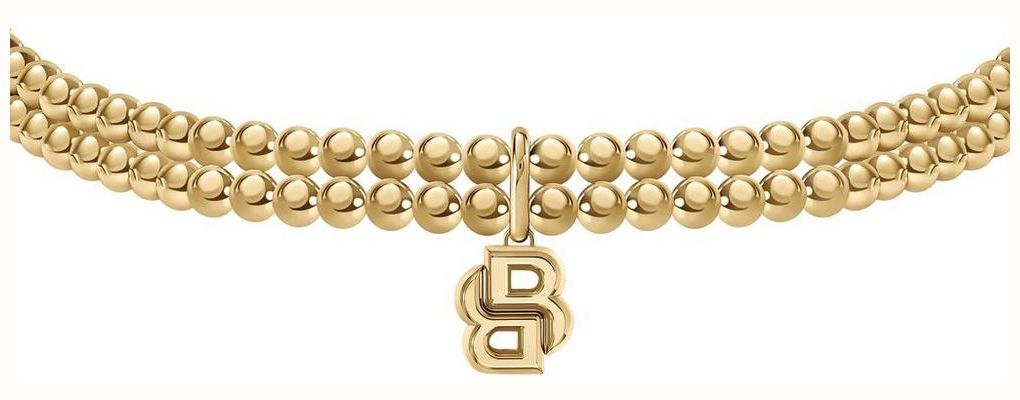 BOSS Jewellery Ladies' Double B Gold Plated Monogram Bead Bracelet 1580869 - альтернативный вид 2
