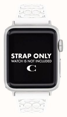 Coach Apple Watch Armband (38/40/41mm) weißes Silikon 14700050