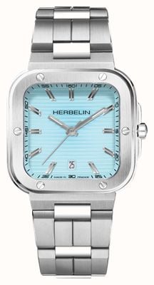 Herbelin Boné masculino camarat (39mm) mostrador azul / pulseira de aço inoxidável 12246B25