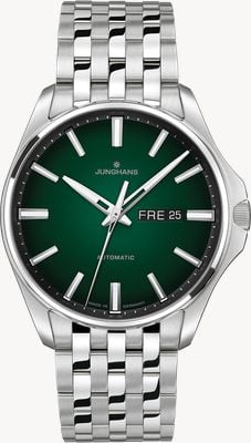 Junghans Meister S Automatic (40.5mm) Dark Green Fumé Dial / Stainless Steel Bracelet 27/4518.44
