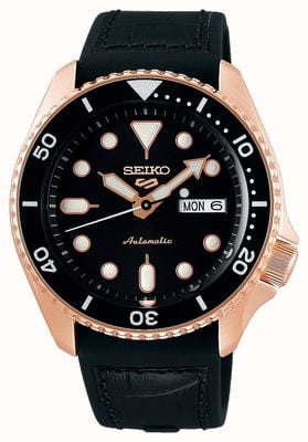 Seiko 5 sport | spécialiste | automatique | or rose et noir SRPD76K1