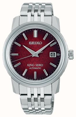 Seiko King seiko ksk 6l 'garyu-bai red' (38,6 mm) quadrante rosso / bracciale in acciaio inossidabile SJE103J1
