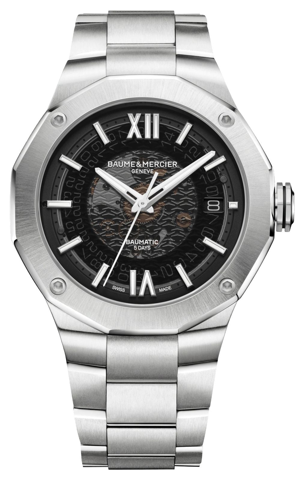 Baume & Mercier Riviera baumatic 42mm cadran noir / acier montre