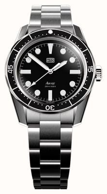 HTD Aquatìc Bicchierini Automatic Skindiver (39mm) Black Dial / 323 Stainless Steel Bracelet A25F09B