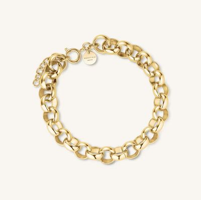 Rosefield Jewellery Ladies Chunky Roll  Gold Plated Bracelet JBCBG-J893