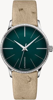 Junghans マイスター オートマチック ダーメン グリーン サンレイ ブラッシュ ダイヤル ダイヤモンド セット 27/3240.00