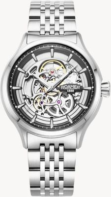 Roamer Competence skeleton iv (43mm) 银色镂空表盘 / 不锈钢表带 101984 41 85 10