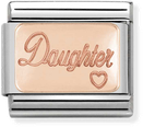 Nomination Classic Daughter 9ct Rose Gold & Steel Charm 430101/43