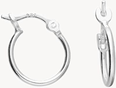Silver Sleeper 12mm Hinged Hoops H6263/S