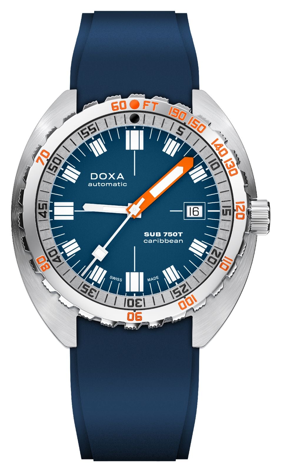 DOXA Sub 750t Caribbean (45 mm) cadran bleu emblÃ©matique / montre