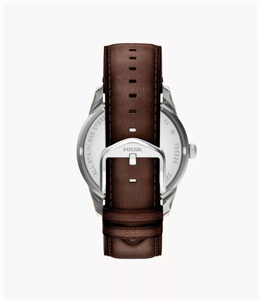 Fossil Multifunction Brown Leather Watch and Bracelet Gift FS6226SET - widok alternatywny 2
